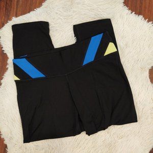 PINK Victoria's Secret Ultimate Yoga Legging Capris Blue and Yellow